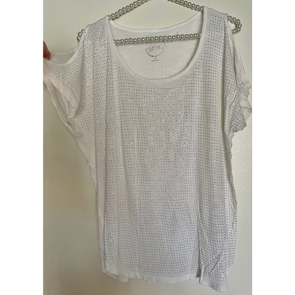 Haut Décolleté Cold Shoulder ZEAGOO – Blanc, Taille L, Neuf Avec étiquette (NWT)